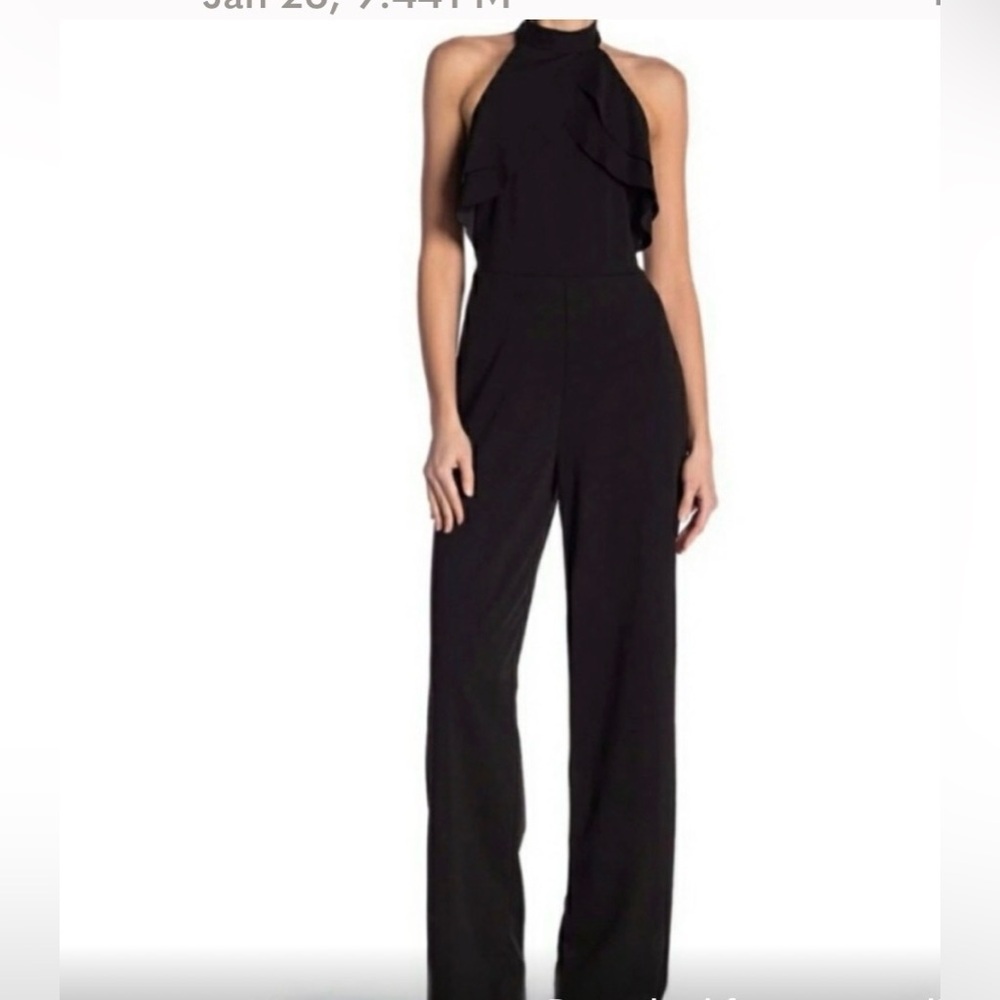 EUC BEBE Black Halter Jumpsuit